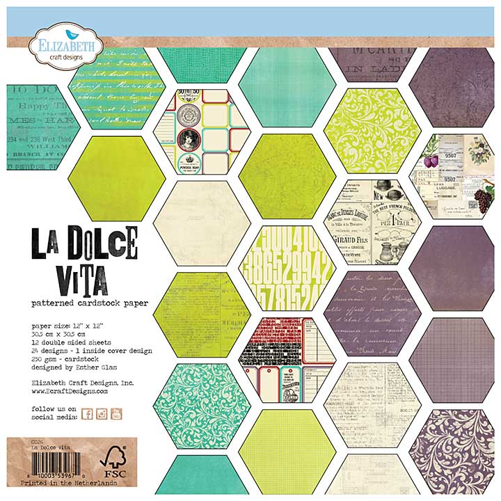 Elizabeth Craft Designs - La Dolce Vita Paper Pad (12x12)