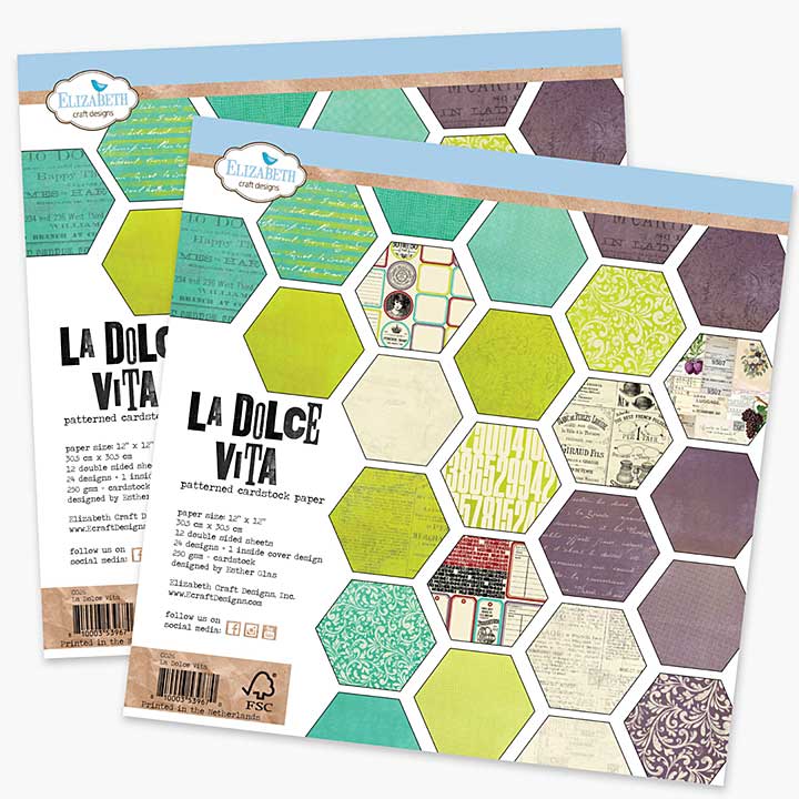 Elizabeth Craft Designs - La Dolce Vita DOUBLE Pack (2 x 12x12 Paper Pads)