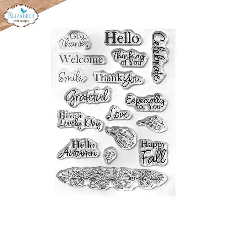 Elizabeth Craft Designs - Autumn Greetings Stamp Set (Autumn Harvest)