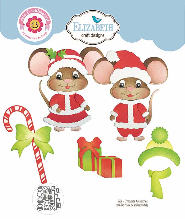 PRE: Elizabeth Craft Designs - Christmas Accessories Cutting Dies (Meet the Mice)