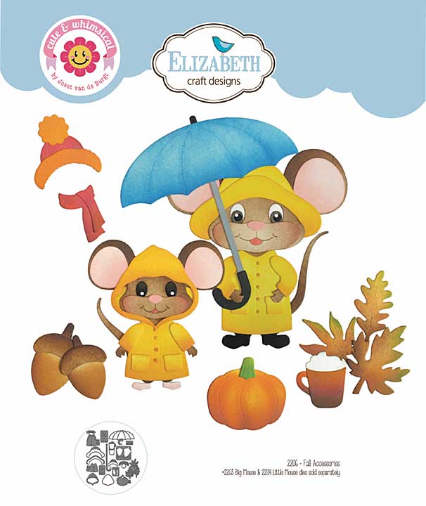 PRE: Elizabeth Craft Designs - Fall Accessories Cutting Dies (Meet the Mice)