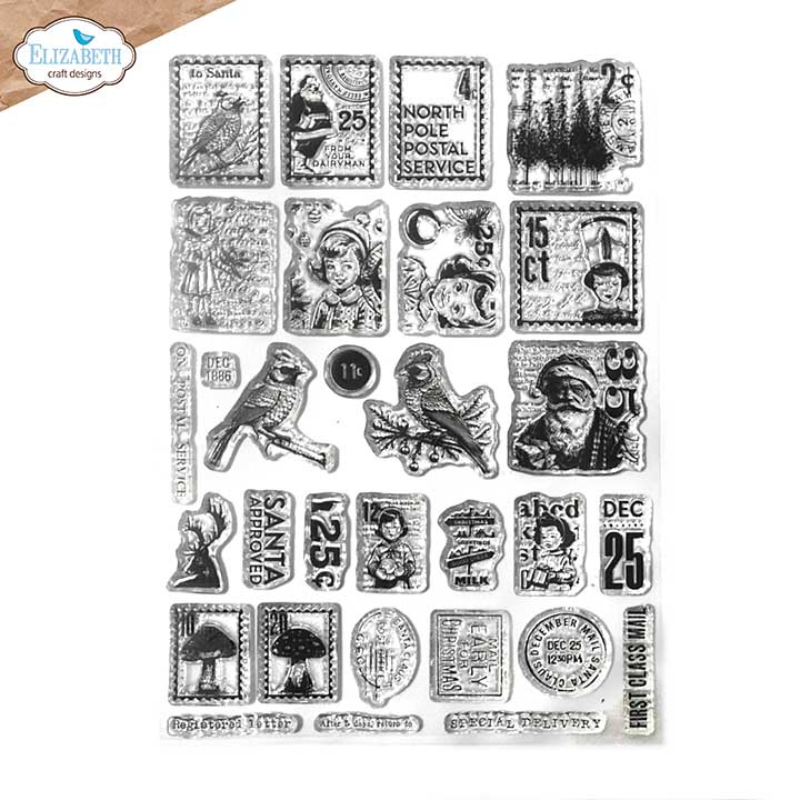 SO: Elizabeth Craft Designs - December Postage Stamps Stamp Set (Winter Bliss)