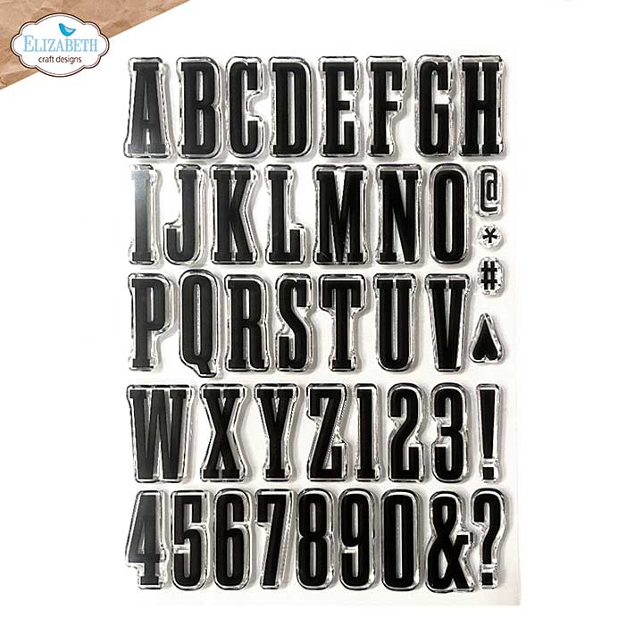 Elizabeth Craft Designs - Bold Alphabet Stamp Set (Once in a Lifetime)