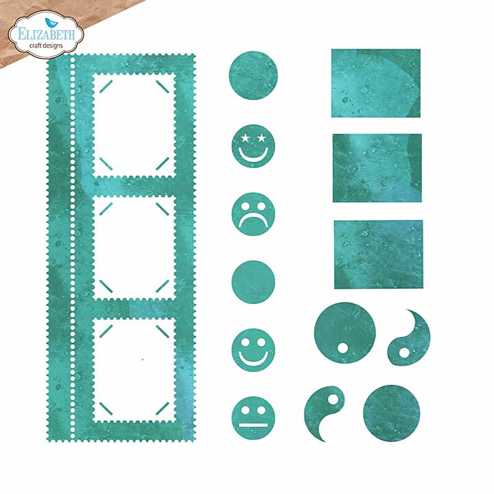 Elizabeth Craft Designs - Stamp Photo Frame overlay Cutting Dies (Once in a Lifetime)