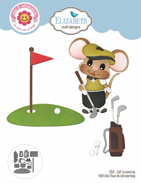 Elizabeth Craft Designs - Golf Accessories Cutting Dies (Good Times)