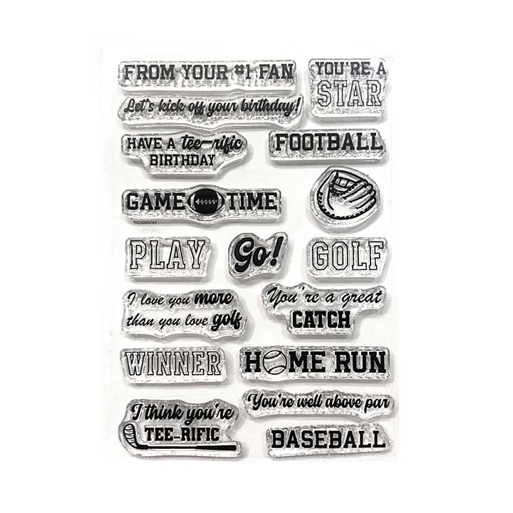 Elizabeth Craft Designs - Sport Sentiments Stamp Set (Good Times)