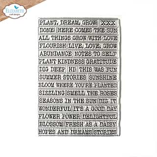SO: Elizabeth Craft Designs - Journal phrases 5 Stamp Set (In the garden)