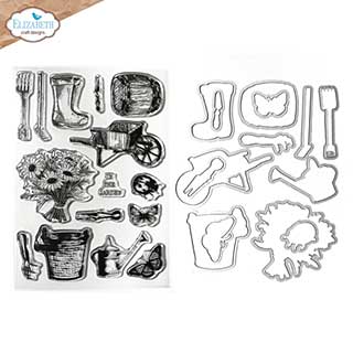 Elizabeth Craft Designs - Garden of Love Stamp and Die Set Stamp & Die Set (In the garden)