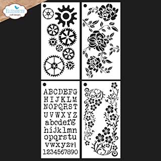 Elizabeth Craft Designs - Journal Stencils 8 (In the garden)