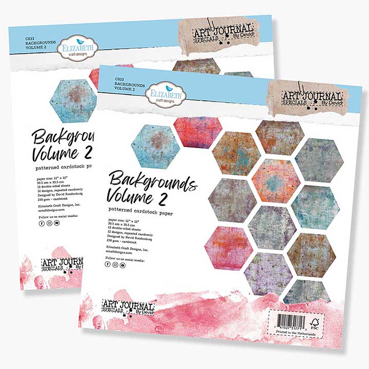 Elizabeth Craft Designs - Backgrounds Volume #2 DOUBLE Pack (2 x 12x12 Paper Pad) (In the garden)