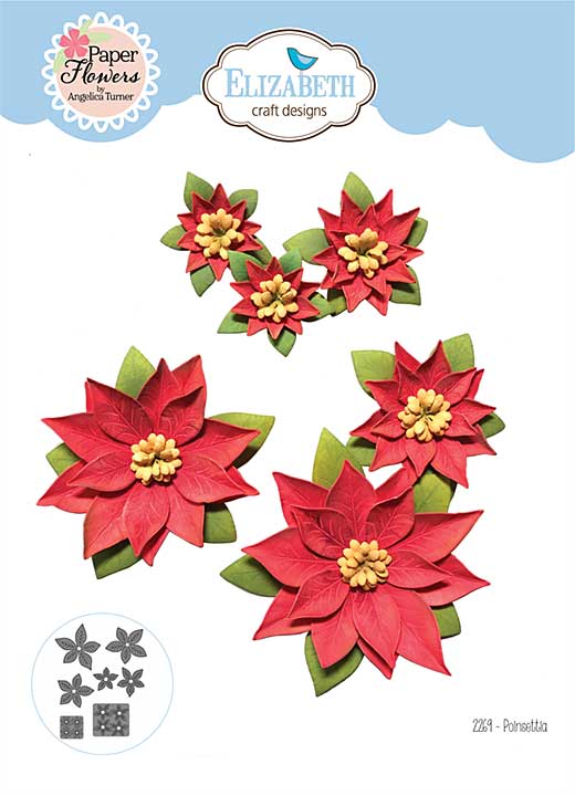Elizabeth Craft Designs - Poinsettia Cutting Dies (Festive Holly)