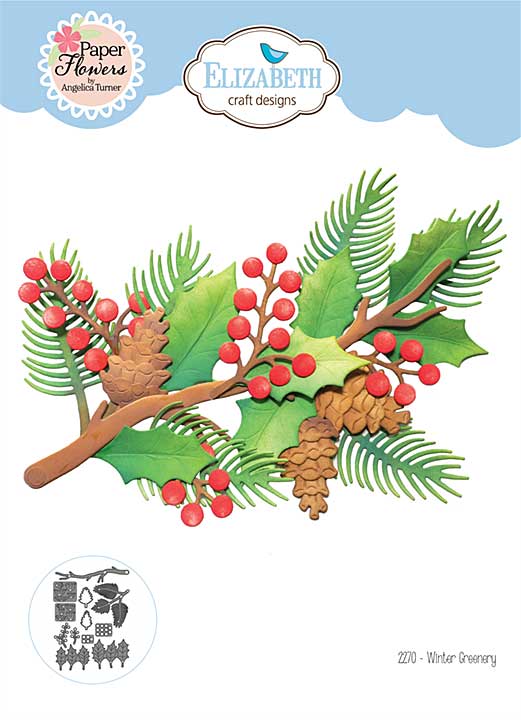SO: Elizabeth Craft Designs - Winter Greenery Cutting Dies (Festive Holly)