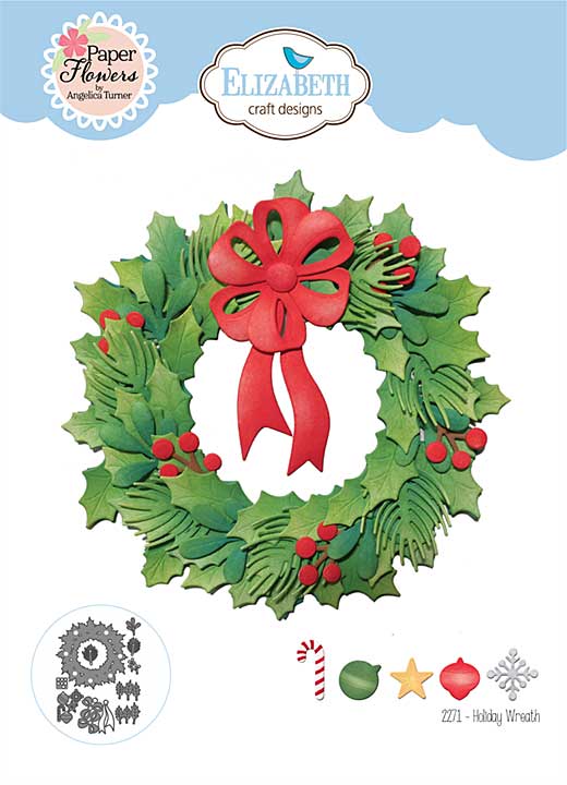 SO: Elizabeth Craft Designs - Holiday Wreath Cutting Dies (Festive Holly)