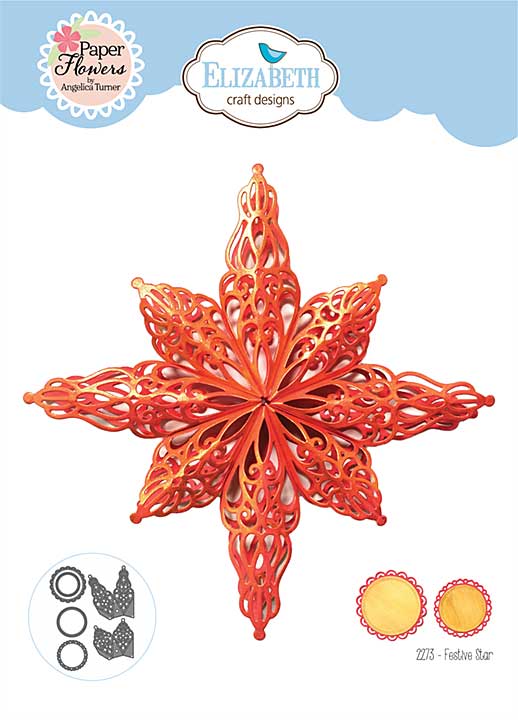 SO: Elizabeth Craft Designs - Festive Star Cutting Dies (Festive Holly)