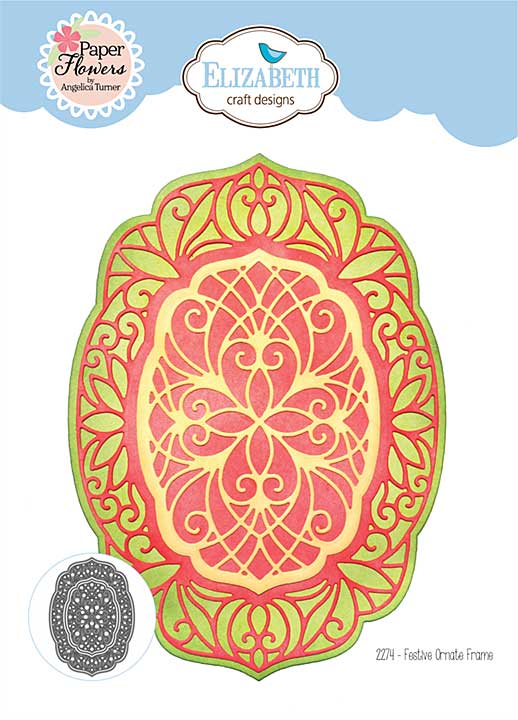 SO: Elizabeth Craft Designs - Festive Ornate Frame Cutting Dies (Festive Holly)