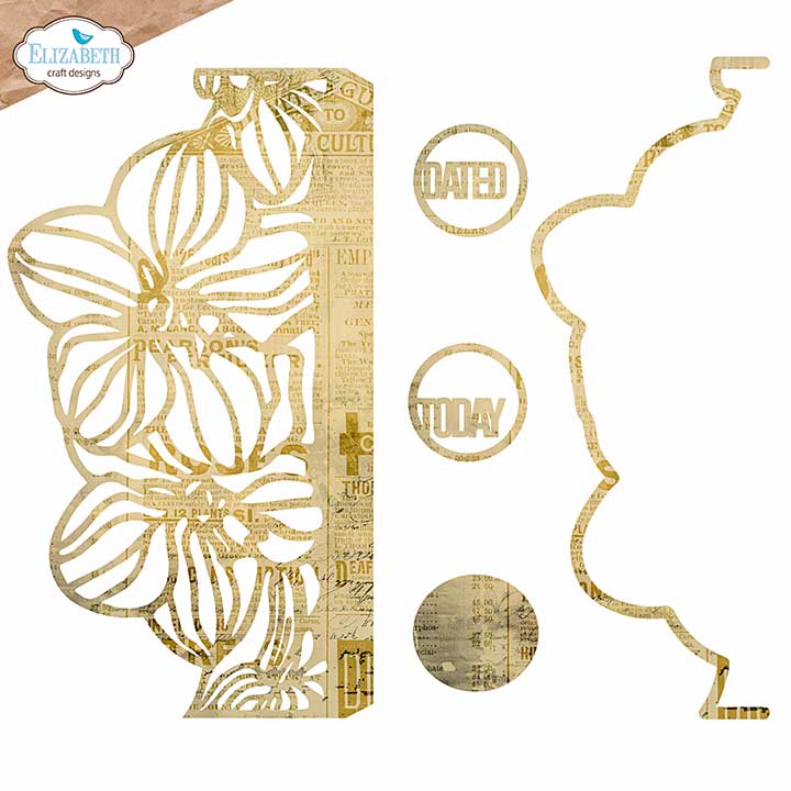 SO: Elizabeth Craft Designs - Borderpage with flowers Cutting Dies (Botanical Blend)