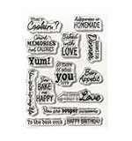 Elizabeth Craft Designs - In the kitchen Sentiments Stamp Set (Living it Up)