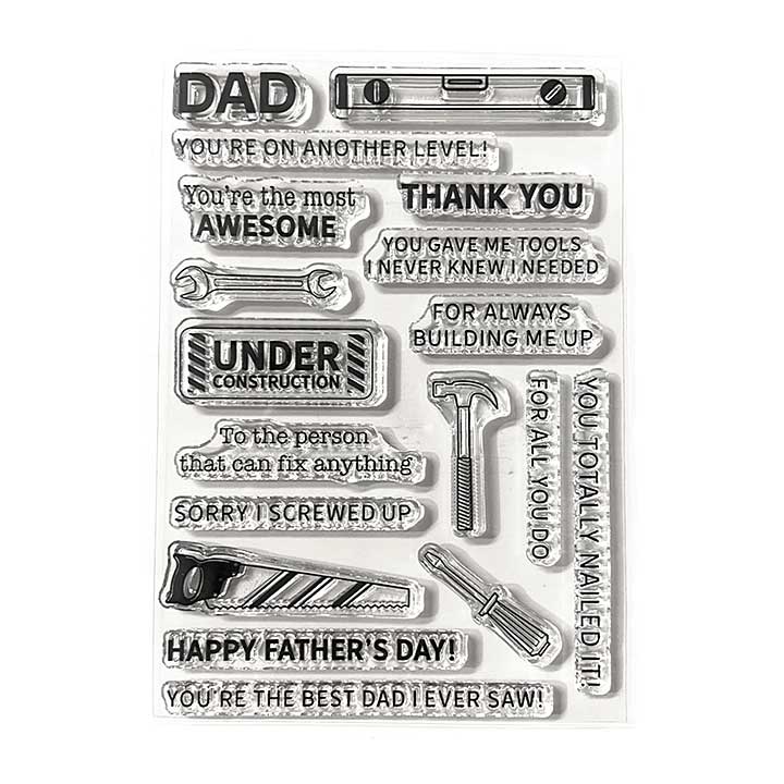 Elizabeth Craft Designs - Best Dad Sentiments Stamp Set (Living it Up)
