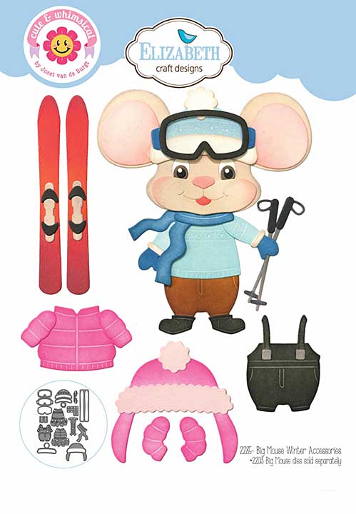 PRE: Elizabeth Craft Designs - Big Mouse Winter Accessories Cutting Dies (Living it Up)