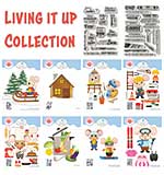 PRE: Elizabeth Craft Designs - Living it Up COLLECTION (Stamps and Dies)