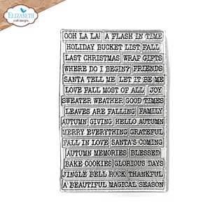 SO: Elizabeth Craft Designs - Journal phrases 6 Stamp Set (Golden Season)