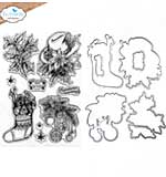 Elizabeth Craft Designs - Deck the halls Stamp and Die Set Stamp & Die Set (Golden Season)