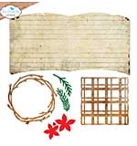 SO: Elizabeth Craft Designs - Book of Christmas Square Cutting Dies (Golden Season)