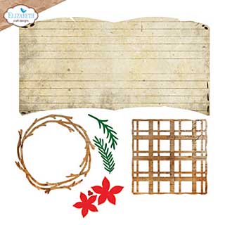SO: Elizabeth Craft Designs - Book of Christmas Square Cutting Dies (Golden Season)