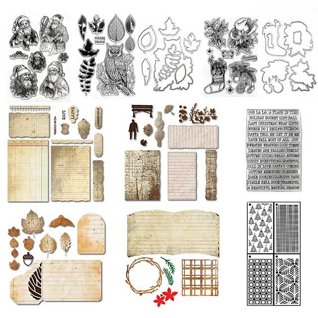 SO: PRE: Elizabeth Craft Designs - Golden Season Stamp and Die Collection