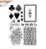 SO: Elizabeth Craft Designs - Playing Card Collage Stamp Set (Romantic Revival)