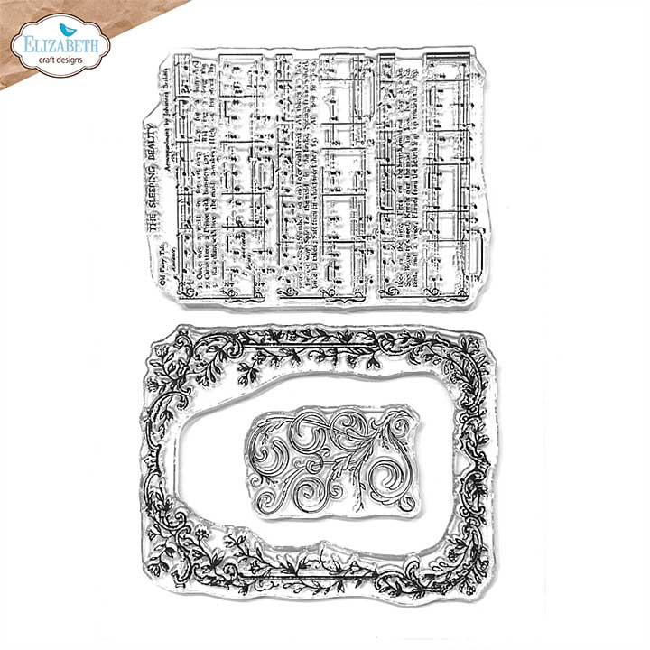 Elizabeth Craft Designs - Music & Ornate Frame Stamp Set (Romantic Revival)