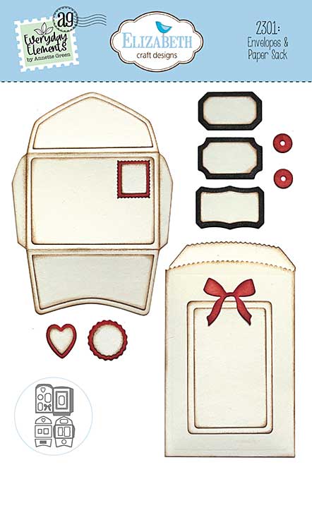 SO: Elizabeth Craft Designs - Envelopes & Paper Sack Cutting Dies (Romantic Revival)