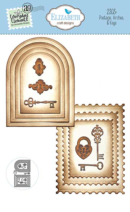 SO: Elizabeth Craft Designs - Postage, Arches & Keys Cutting Dies (Romantic Revival)