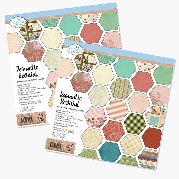 Elizabeth Craft Designs - Romantic Revival DOUBLE Pack (2 x12x12 Paper Pad) (Romantic Revival)