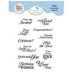 Elizabeth Craft Designs - Bohemian Rose Sentiments  Stamp Set (Bohemian Rose)