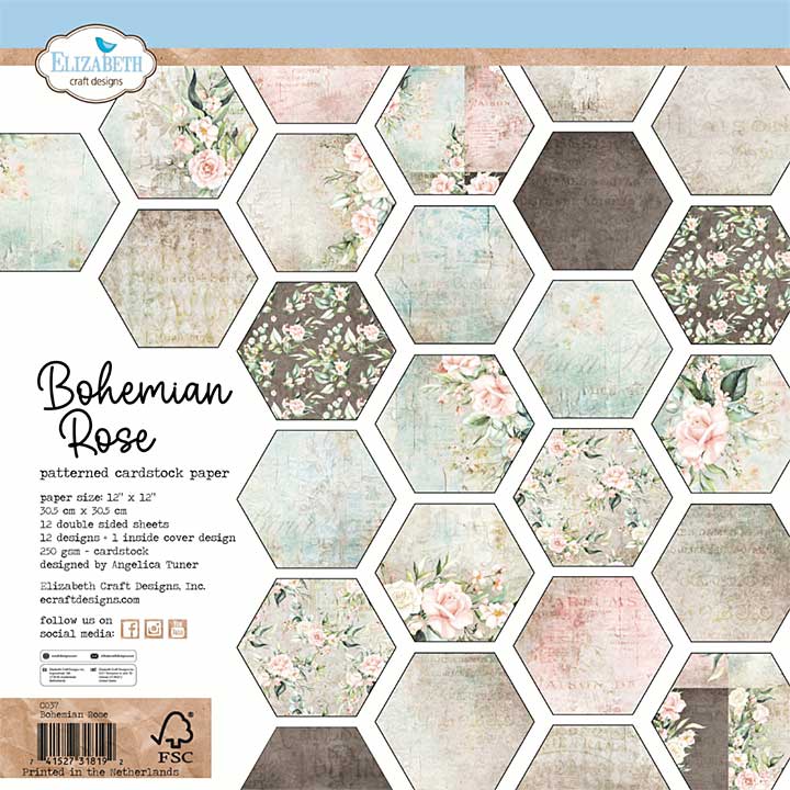 Elizabeth Craft Designs - Bohemian Rose Paper Pad (Bohemian Rose)