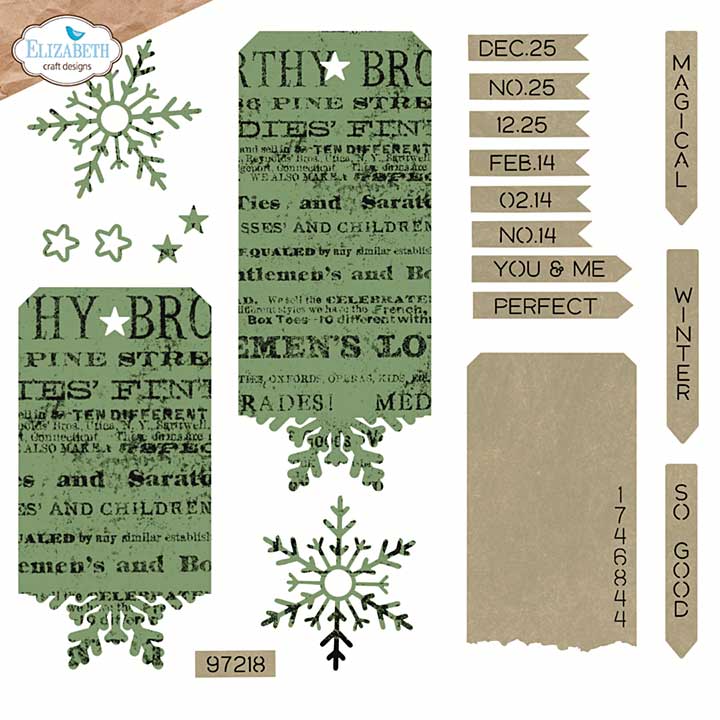 Elizabeth Craft Designs - Winter tags Cutting Dies (Winter Wanderlust)