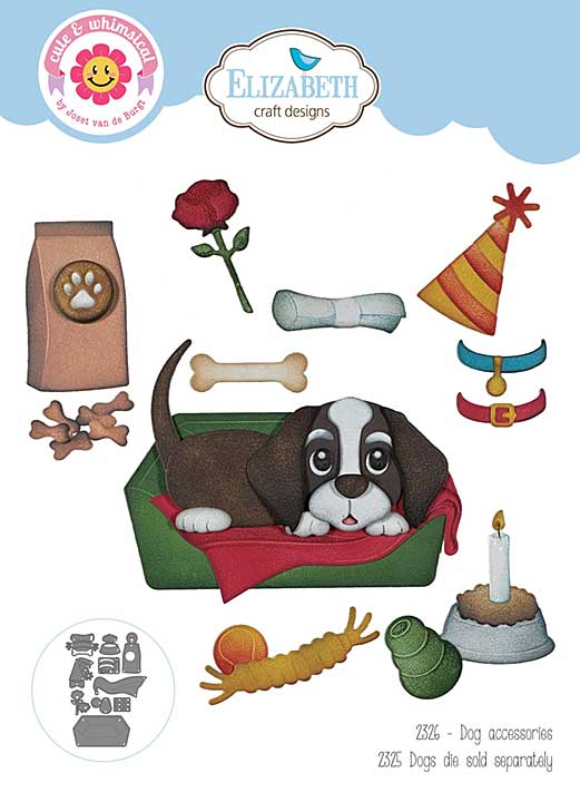 Elizabeth Craft Designs - Dog accessories  Cutting Dies (Dog Days)