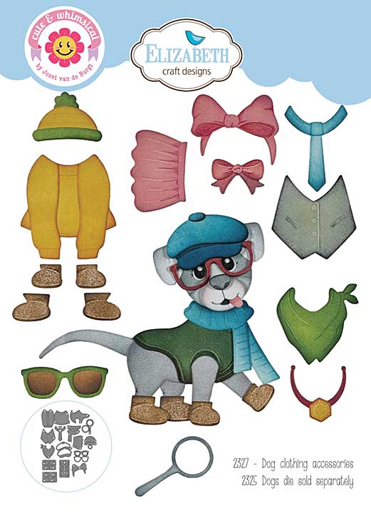 Elizabeth Craft Designs - Dog clothing accessories Cutting Dies (Dog Days)