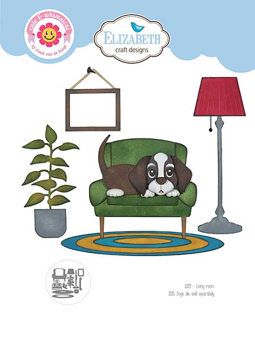 Elizabeth Craft Designs - Living room  Cutting Dies (Dog Days)