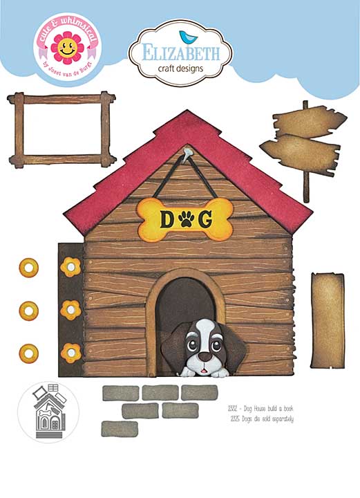 Elizabeth Craft Designs - Dog House build a book Cutting Dies (Dog Days)