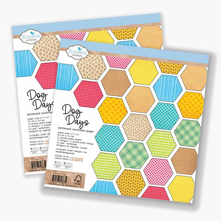 Elizabeth Craft Designs - Dog Days Paper Pad DOUBLE Pack (2 x 12x12 Paper Pad) (Dog Days)