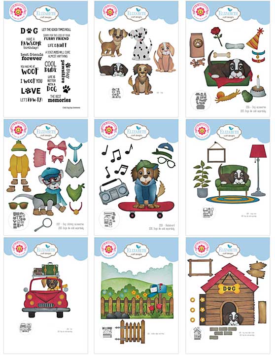 SO: Elizabeth Craft Designs - Dog Days Stamp and Die Collection