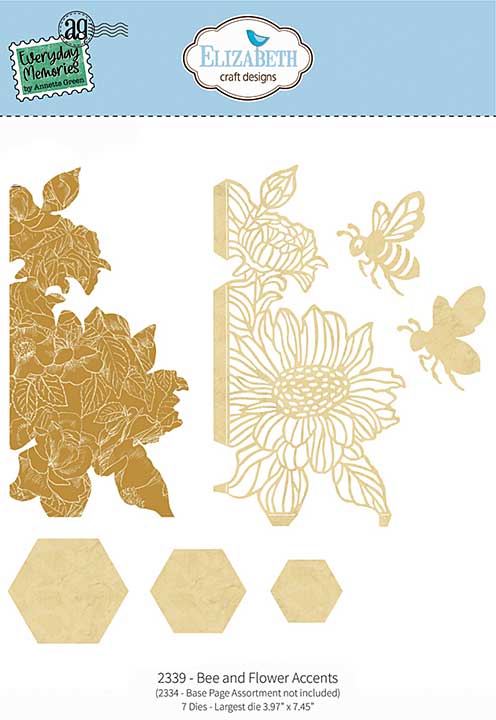 Elizabeth Craft Designs - Bee and Flower Accents Cutting Dies (Delightful Discovery)