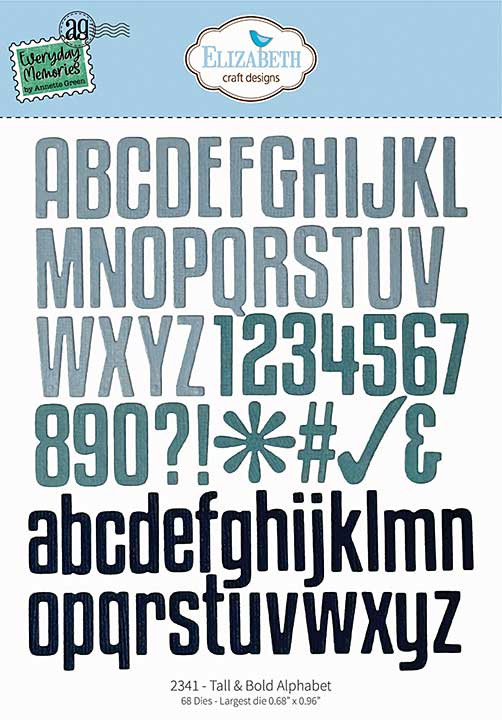 Elizabeth Craft Designs - Tall & Bold Alphabet Cutting Dies (Delightful Discovery)