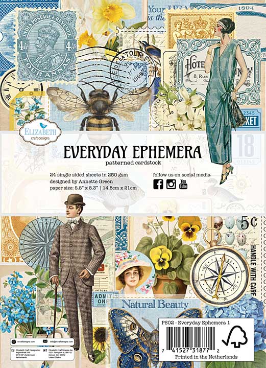 Elizabeth Craft Designs - Everyday Ephemera Paper Pad (Delightful Discovery)