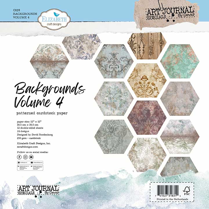 Elizabeth Craft Designs - Backgrounds Volume #4 Paper Pad (Hello you)