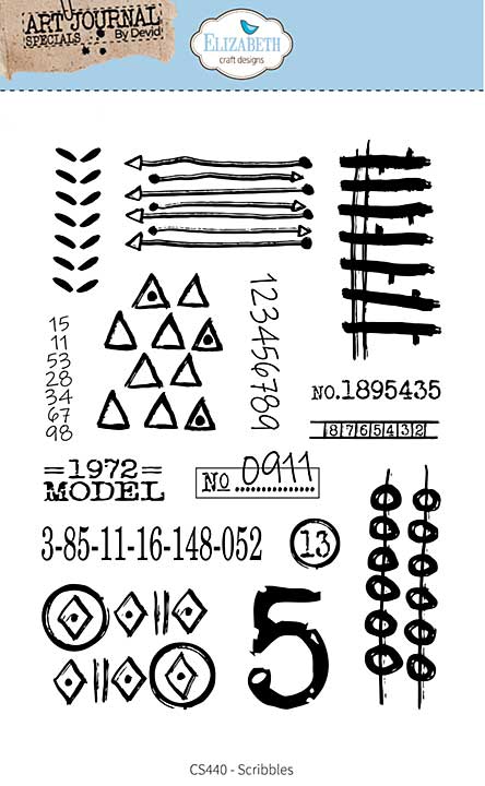 Elizabeth Craft Designs - Scribbles Stamp Set (Hello you)