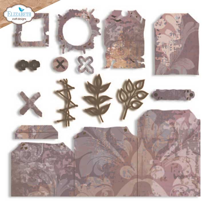 Elizabeth Craft Designs - Tag folding trio Cutting Dies (Hello you)