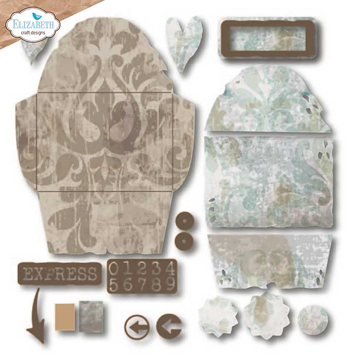 Elizabeth Craft Designs - Grunge envelope Cutting Dies (Hello you)